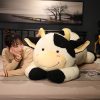 Giant Colorful Highland Cow Plush Toy - Jumbo Soft Body Pillow for Kids