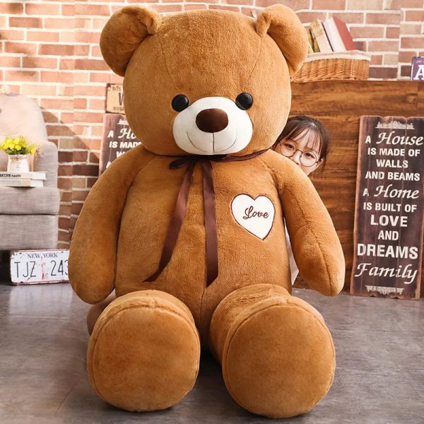 Giant Kawaii Bear Plush Toy - Soft & Cuddly Gift for Loved Ones