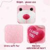 Giant Pink Teddy Bear With Red Heart 4.3ft