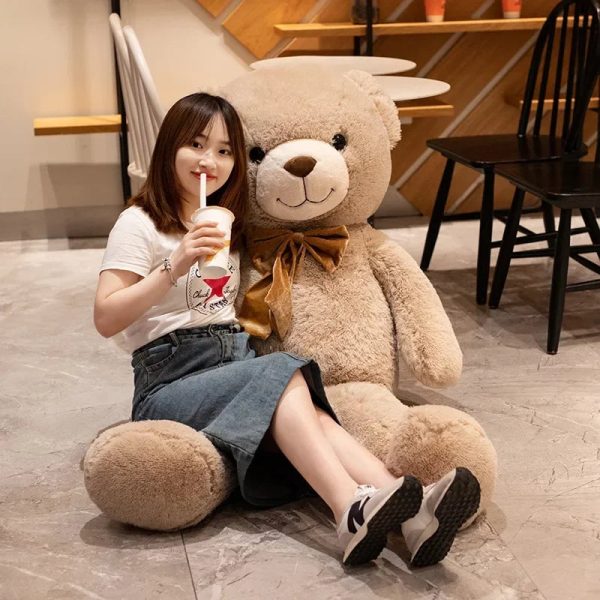 Giant Plush American Bear - Soft Teddy for Valentine's & Birthdays