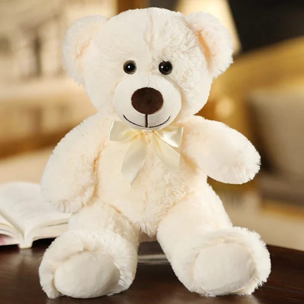 Giant Plush Bear with Ribbon - Adorable Stuffed Animal for Kids
