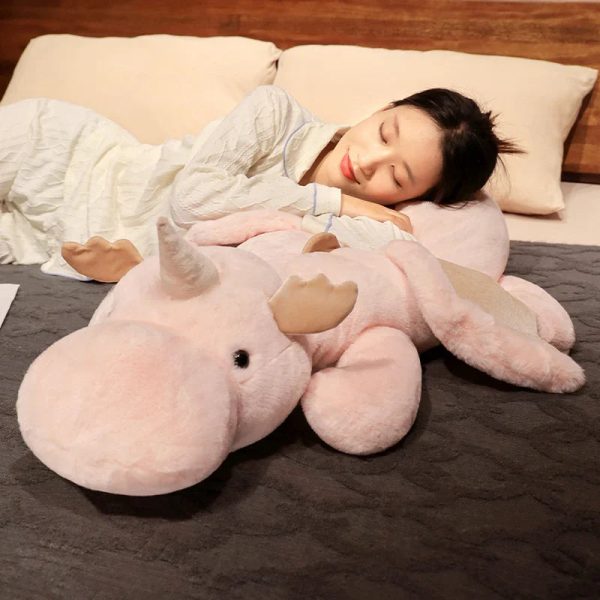 Giant Plush Unicorn Dinosaur Hug Pillow Soft Stuffed Toy