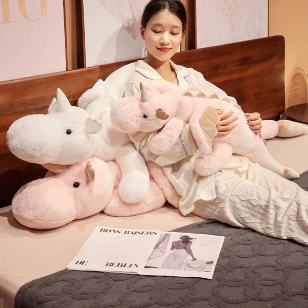 Giant Plush Unicorn Dinosaur Hug Pillow Soft Stuffed Toy