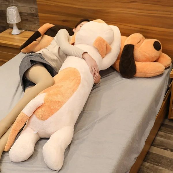 Giant Soft Dog Plush Long Body Pillow