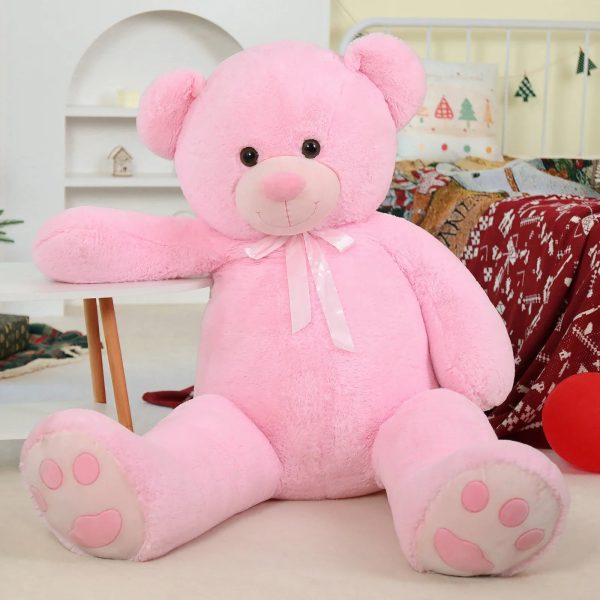Giant Teddy Bear 5 Feet Pink Plush Life Size Gift