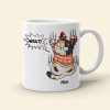 Gift For Cat Lover, Personalized Mug, Cat Scratching Mug, Christmas Gift EEA