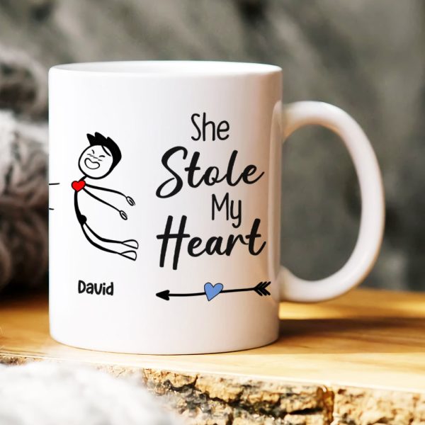Gift For Couple, Personalized Mug, Stick Couple Coffee Mug, Couple Gift