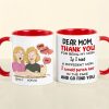 Gift For Happy Mother's Day, Mom Personalized Coffee Mug Accent Mug Wine Tumbler
