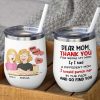 Gift For Happy Mother's Day, Mom Personalized Coffee Mug Accent Mug Wine Tumbler
