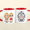 Gift For Mom, Personalized White Mug Accent Mug Wine Tumbler, Mom And Kid Mug, Mother's Day Gift