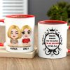Gift For Mom, Personalized White Mug Accent Mug Wine Tumbler, Mom And Kid Mug, Mother's Day Gift