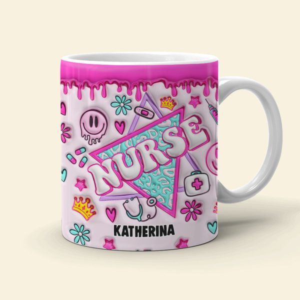 Gift For Nurse, Personalized Nurse Daily Routine Coffee Mug