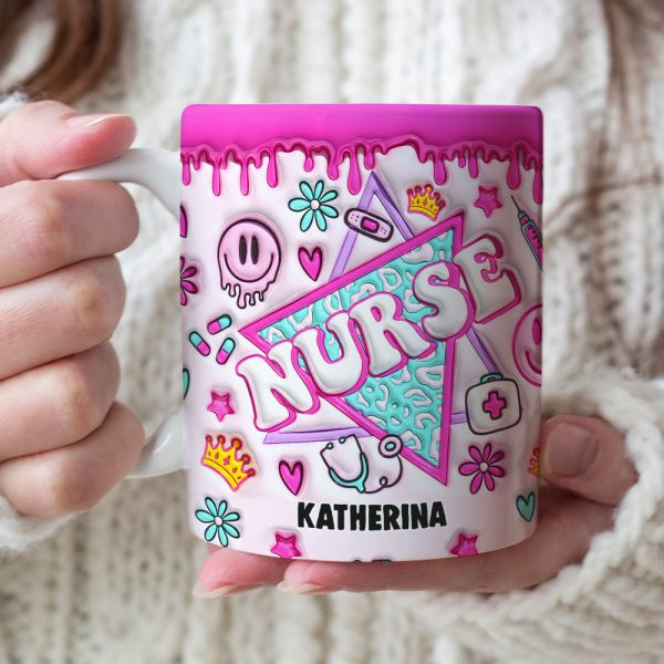 Gift For Nurse, Personalized Nurse Daily Routine Coffee Mug