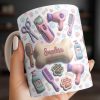 Gift For Pet Grooming Essentials And Paw Prints - Personalized Custom Coffee Mug - JBS117_MG