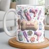 Gift For Pet Grooming Essentials And Paw Prints - Personalized Custom Coffee Mug - JBS117_MG