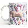 Gift For Pet Grooming Essentials And Paw Prints - Personalized Custom Coffee Mug - JBS117_MG