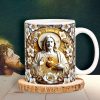Gifts For Christian Coffee Mug Jesus Sacred Heart 05XQLU230125