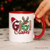 Gigi Claus Retro Christmas Personalized Mug, Matching Family Holiday Gift with Custom Name