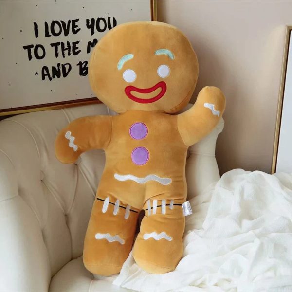 Gingerbread Man Plush Toy Soft Cookie Doll for Kids and Room Decor