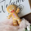 Gingerbread Man Plush Toy Soft Cookie Doll for Kids and Room Decor