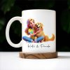 Girl and Her Dog, A Friendship That Warms The Heart - Personalized Custom Coffee Mug - PET028_MG