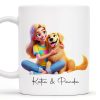 Girl and Her Dog, A Friendship That Warms The Heart - Personalized Custom Coffee Mug - PET028_MG