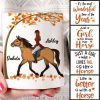 Girl Riding Horse Life Is Better With A Horse Fall Personalized AOP Mug