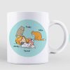 Girl Sleeps With Cats Personalized Mug