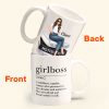 Girlboss - Personalized Mug - Birthday Gift, Motivational Gift For Girls, Women, Boss Ladies