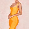 Glamorous Sleeveless Bodycon Bandage Mini Dress - Yellow