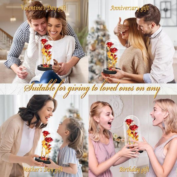 Glass Dome LED Rose – Romantic Gift for Women