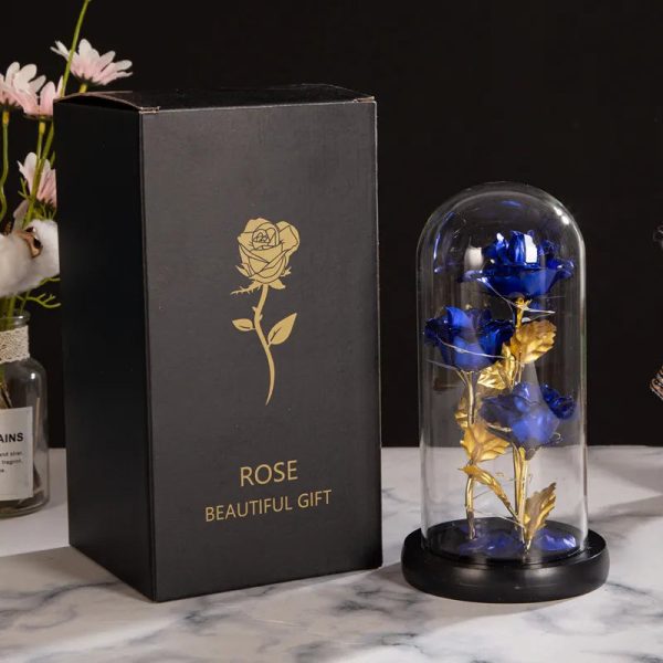 Glass Dome LED Rose – Romantic Gift for Women