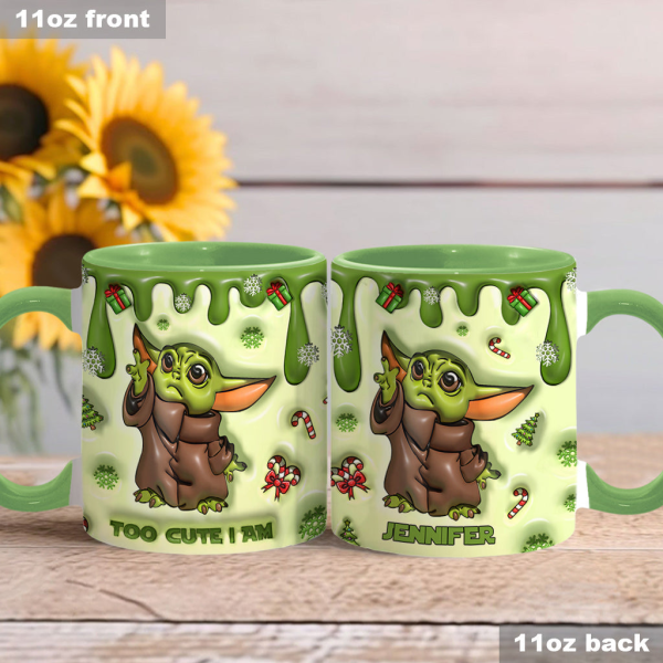 Glaxy Star The Child Too Cute I Am - Personalized The Force Accent Mug NL122