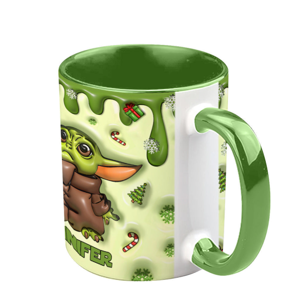 Glaxy Star The Child Too Cute I Am - Personalized The Force Accent Mug NL122