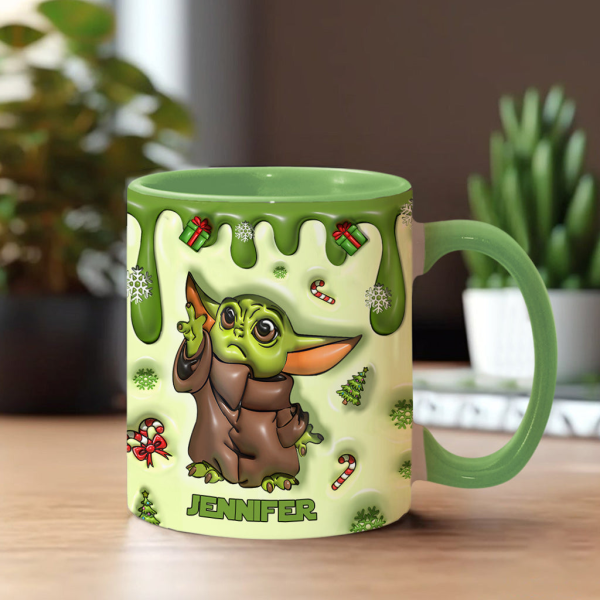 Glaxy Star The Child Too Cute I Am - Personalized The Force Accent Mug NL122