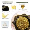Glitter Artificial Rose Bouquet 24PCS for Wedding Decor