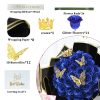 Glitter Artificial Rose Bouquet 24PCS for Wedding Decor