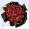 Glitter Artificial Rose Bouquet 24PCS for Wedding Decor