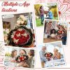 Glitter Artificial Rose Bouquet for Gifts and Decoration