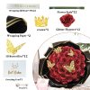 Glitter Artificial Rose Bouquet for Gifts and Decoration