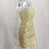 Glitter Strapless Corset Mini Dresses