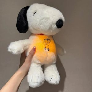 Glowing Breathing Snoopy Plush – Soft Sleep Aid Toy for Kids