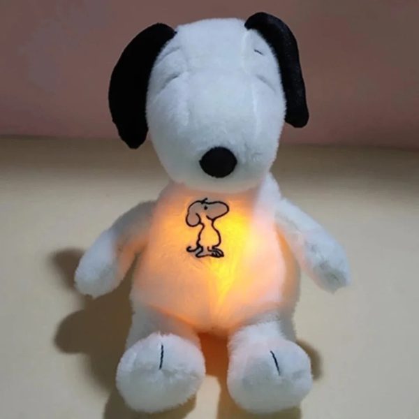 Glowing Breathing Snoopy Plush – Soft Sleep Aid Toy for Kids