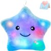Glowing Colorful Stars Pillow