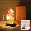 Glowing Galaxy Eternal Double Rose with LED Lights Romantic Gift for Valentine’s Day and Wedding