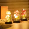 Glowing Galaxy Eternal Double Rose with LED Lights Romantic Gift for Valentine’s Day and Wedding