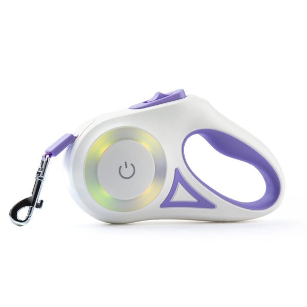 Glowing Retractable Dog Leash And Flashlight