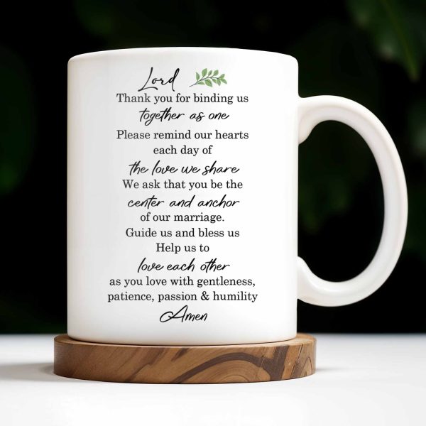God Gave Me You, Binding Us Together As One, With Green Leaves - Personalized Custom Coffee Mug - HSB040_MG