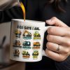 God Says I Am Bold, Accepted, Handsome, Strong, Kind, Construction Vehicles - Personalized Custom Coffee Mug - KID074_MG