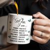 God Says I Am UNIQUE, SPECIAL, LOVELY, Angel Wing and Butterflies - Personalized Custom Coffee Mug - FTH048_MG